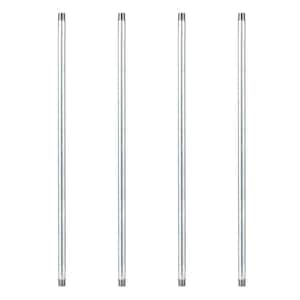 1/2 in. x 2.5 ft. Galvanized Steel Pipe (4-Pack)