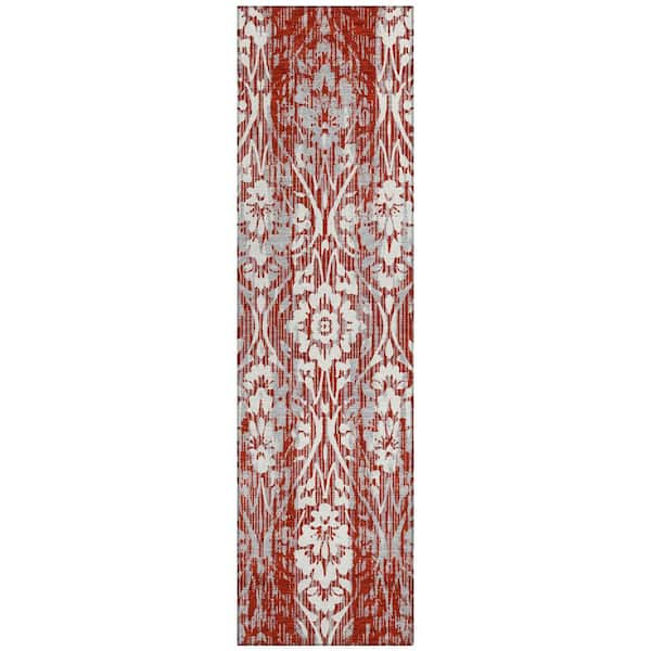 Chantille Machine Washable Indoor/Outdoor Abstract ACN2482 Red 2 ft. x 7 ft. Runner Rug
