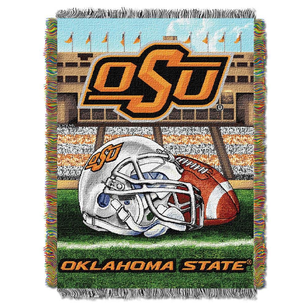 Oklahoma State University Multicolor Polyester Woven Tapestry Throw Blanket