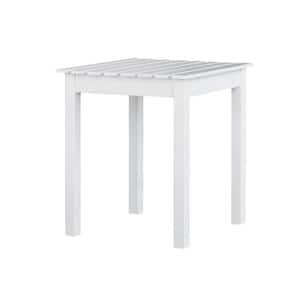 Hearth Porch and Home White Hardwood Side Table Painted