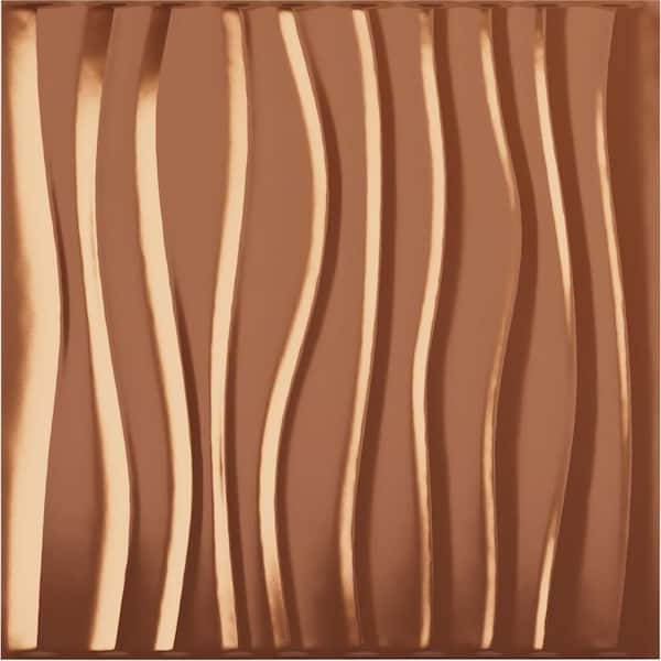 Ekena Millwork 19-5/8-in W x 19-5/8-in H Shoreline EnduraWall Decorative 3D Wall Panel Copper