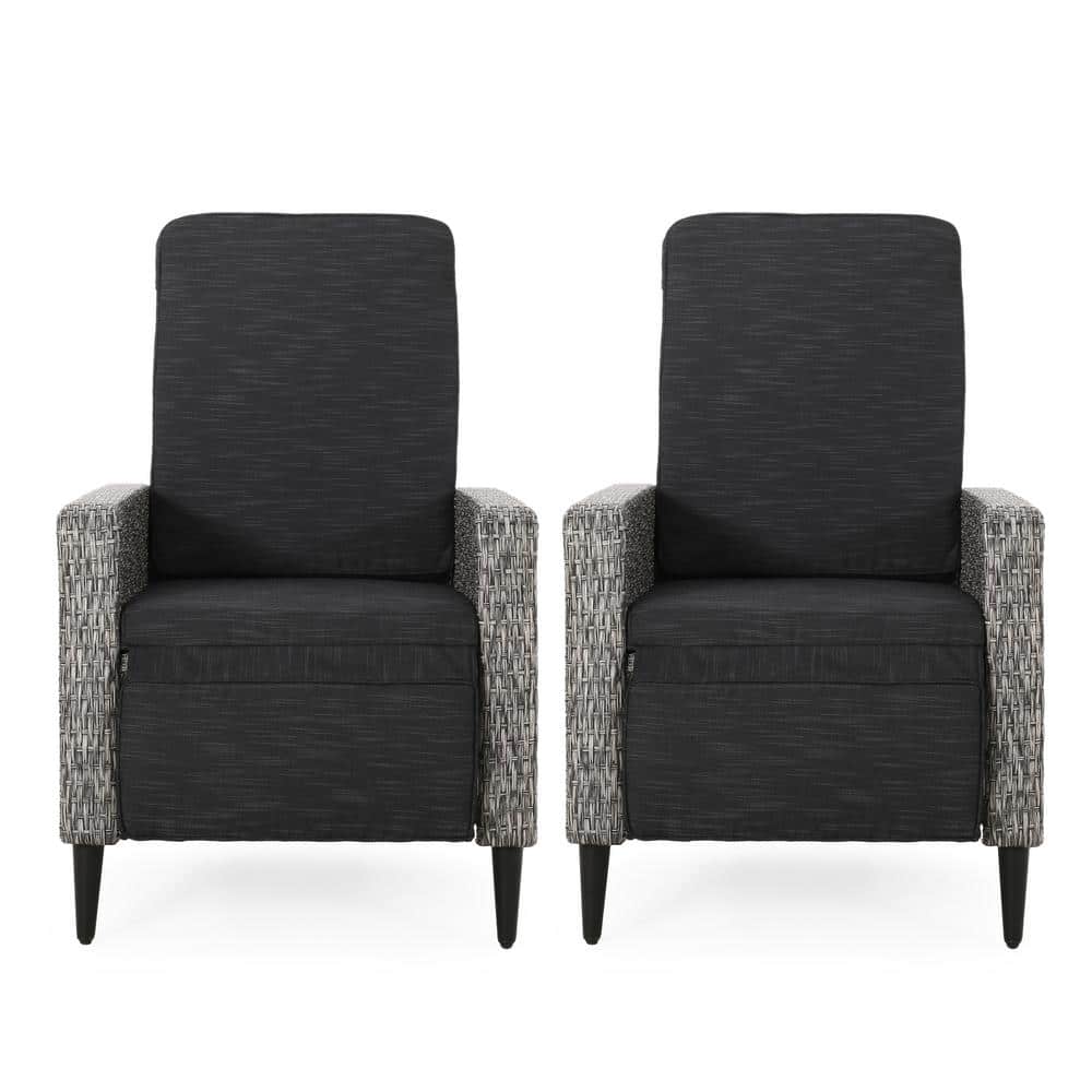 Noble House Arno 2-Piece Wicker Outdoor Patio Recliner with