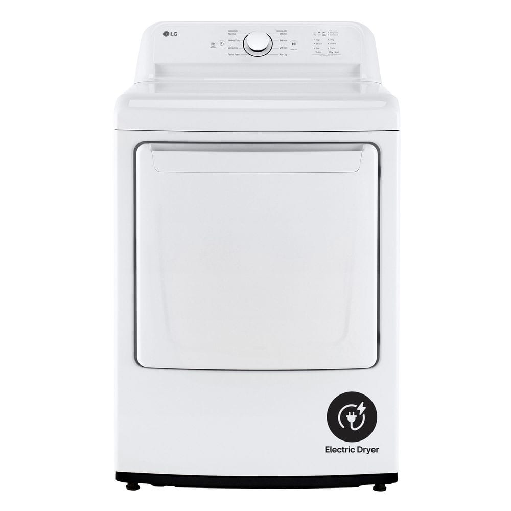 LG 7.3 Cu.Ft. Vented Electric Dryer in White with Sensor Dry Technology