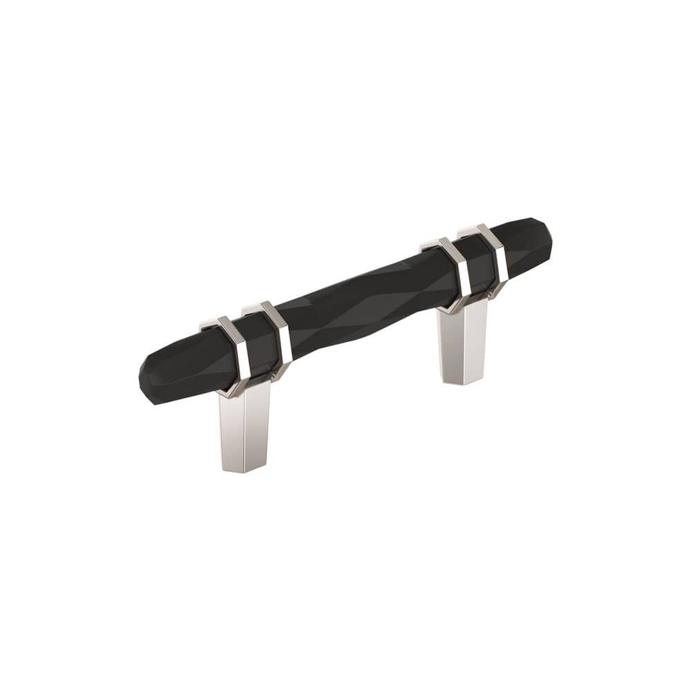 London 3 in. (76mm) Center-to-Center Modern Black Bronze/Polished Nickel Bar Cabinet Pull price history on PriceWatchPro