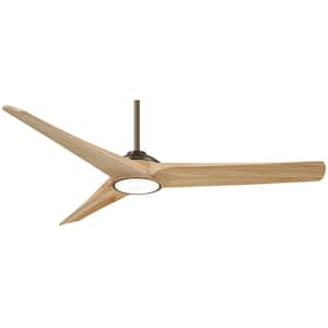 Timber 68 in. Integrated LED Indoor Heirloom Bronze with Maple Smart Ceiling Fan with Light with Remote Control