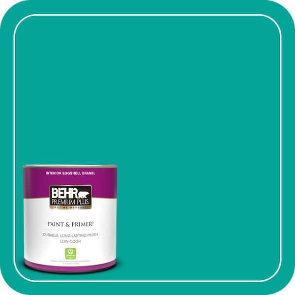 BEHR PREMIUM PLUS 1 qt. Home Decorators Collection #HDC-MD-22 Tropical Sea Eggshell Enamel Low Odor Interior Paint & Primer