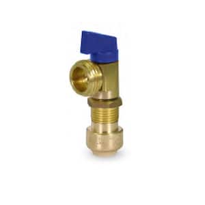 1/2 in. Push-Fit x 3/4 in. MHT Brass Washing Machine Replacement Valve in Blue for Cold Water Supply