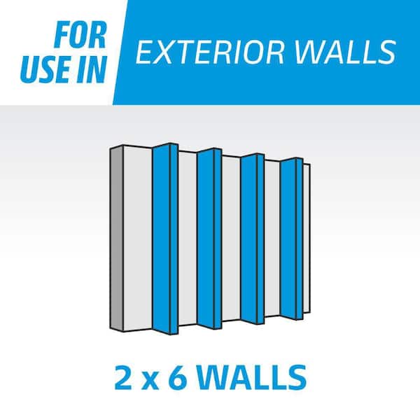 R21 Kraft Faced 15 in. x 93 in. Precut Fiberglass Insulation Batts for Floor, 2x6 Wall - Sound-Reducing USA Made (1-Bag)