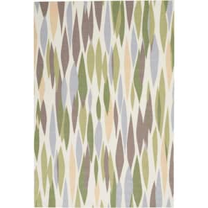 Sun N' Shade Violet 4 ft. x 6 ft. Abstract Contemporary Indoor/Outdoor Area Rug