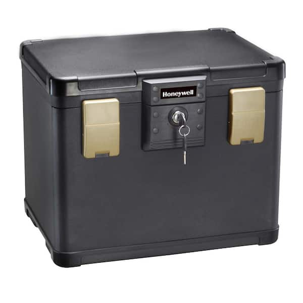 Honeywell 0.60 cu. ft. Molded Fire Resistant and Waterproof Filing Chest Safe with Key and Double Latch Lock