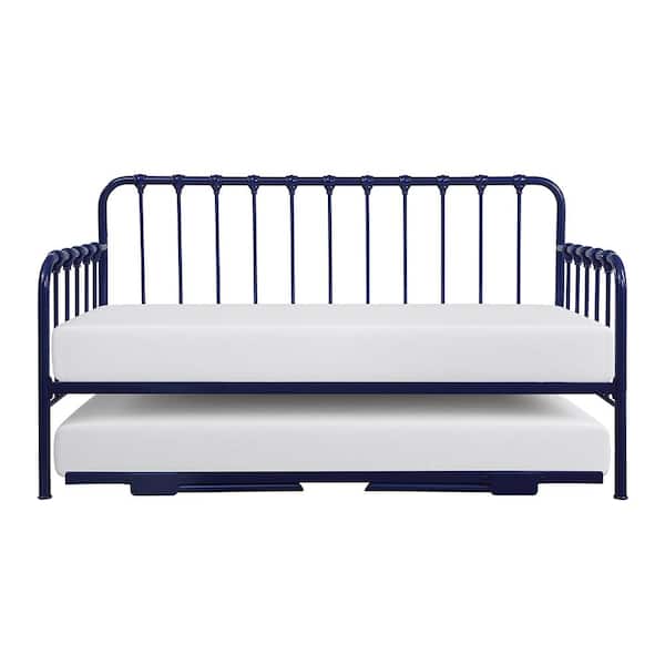 Homelegance Evan Navy Blue Twin Daybed with Liftup Trundle 4983BUNT