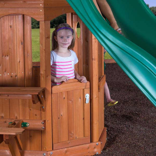 backyard discovery woodland cedar swing set