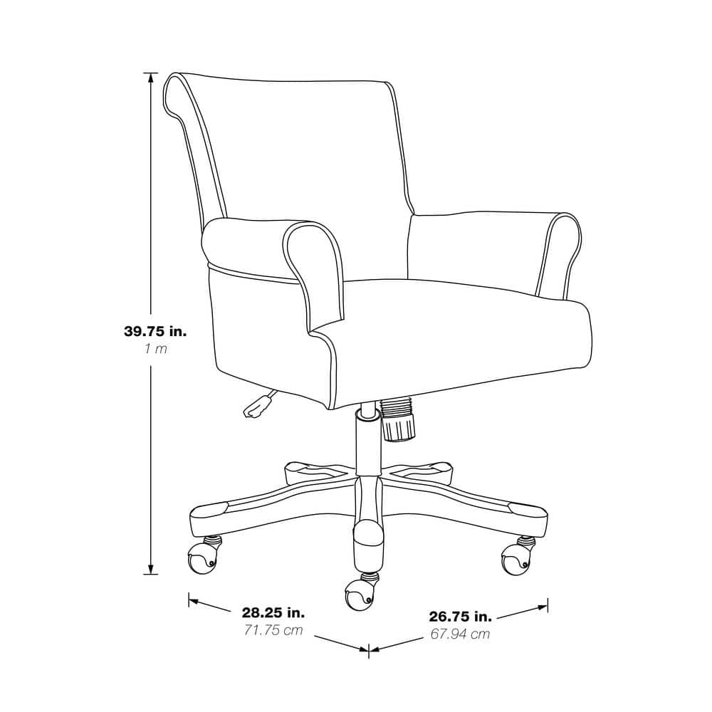 Turquoise Metal Swivel Task Armchair with Gray Wood Base