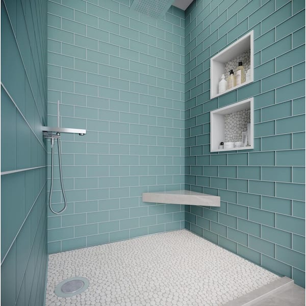 Stone Penny Rounds Off-White 4 in. x 6 in. Honed Marble Mesh-Mounted Mosaic Tile Sample (0.67 sq. ft./Each)