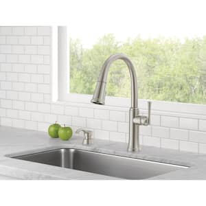 Eldridge Single Handle Pull Down Sprayer Kitchen Faucet with ShieldSpray Technology in SpotShield Stainless Steel