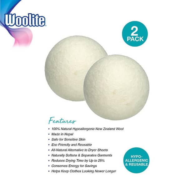 Woolite 2 Pack Laundry Dryer Balls Reusable 