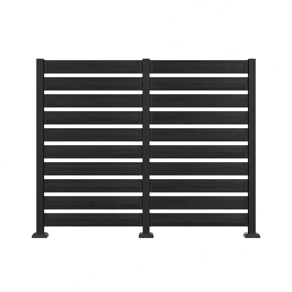 5 ft. x 6.5 ft. (2-Panel) Outdoor Fir Wood Flat Top Privacy Fence Screen with Metal Stakes for Soft and Hard Ground price history on PriceWatchPro