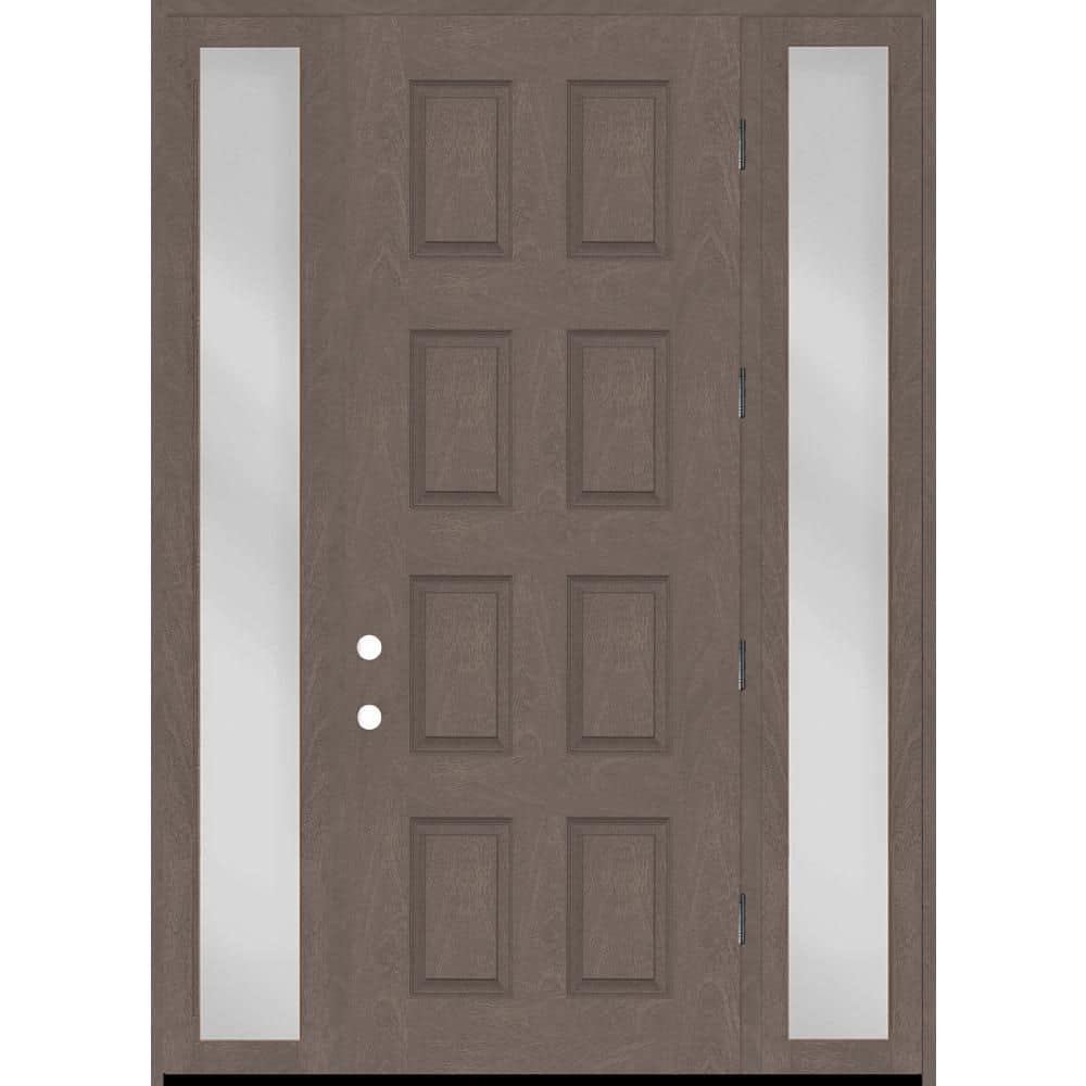 Regency 72 in. x 96 in. 8-Panel LHOS Ashwood Mahogany Fiberglass Prehung Front Door w/16in. SLs w/ 4-9/16 Jamb price history on PriceWatchPro