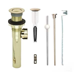 EasyPOPUP Pop-Up Drain, Easy Install/Remove Stopper, Matching ABS Body w/o Overflow, 1.6-2" Sink Hole, Pol. Brass