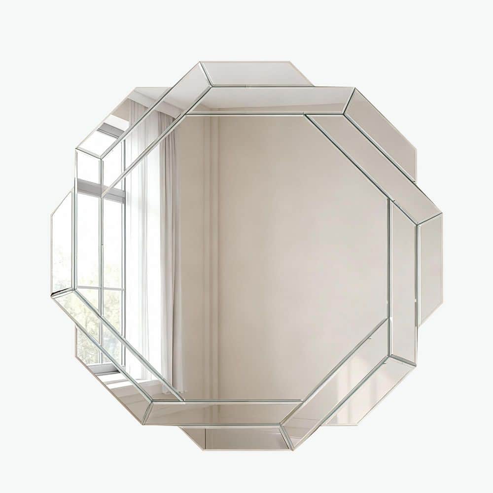 Tatahance Silver 29.92 in W x 29.92 in. H Octagonal Frameless