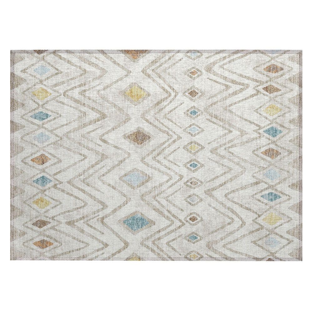 Chantille Machine Washable Indoor/Outdoor Abstract ACN2702 Ivory 2 ft. x 3 ft. Accent Rug price history on PriceWatchPro
