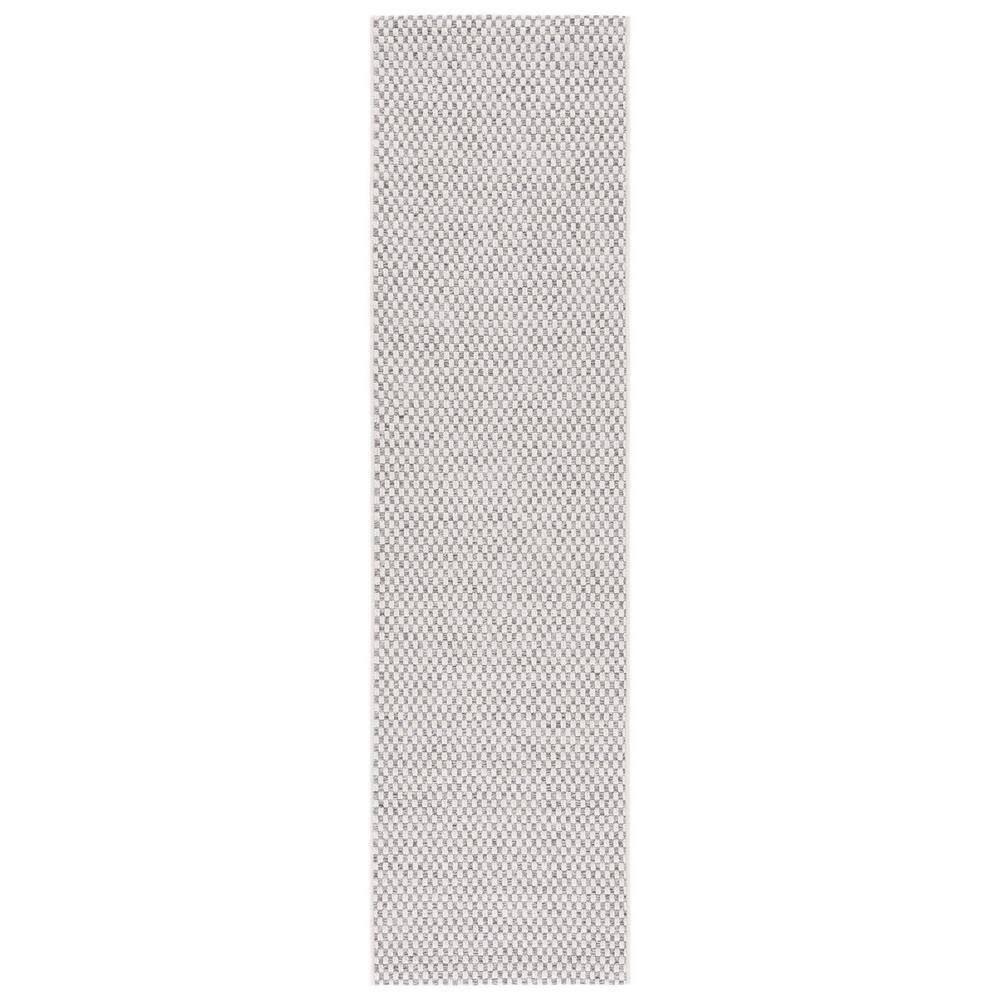 SAFAVIEH Sisal All-Weather Gray/Ivory 2 ft. x 8 ft. Solid Woven Indoor ...
