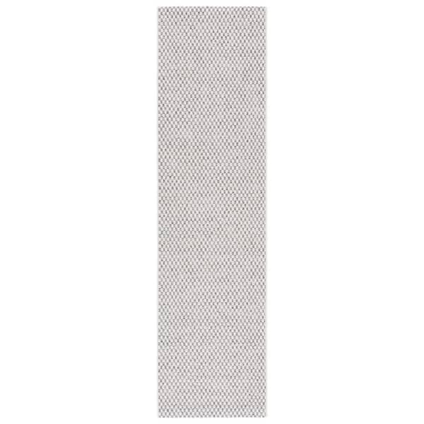 Sisal All-Weather Gray/Ivory 2 ft. x 8 ft. Solid Woven Indoor/Outdoor Runner Rug