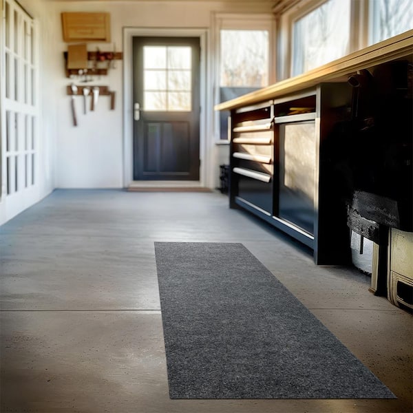 Peel 'N Stick Sky Gray 9 in. x 36 in. Polyester Stair Tread Covers Set of 10