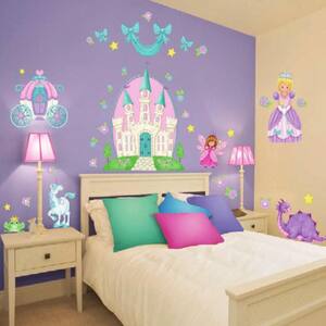 Patterned Unicorn 9pc Light Switch Wall Sticker Butterflies Childrens Bedroom 