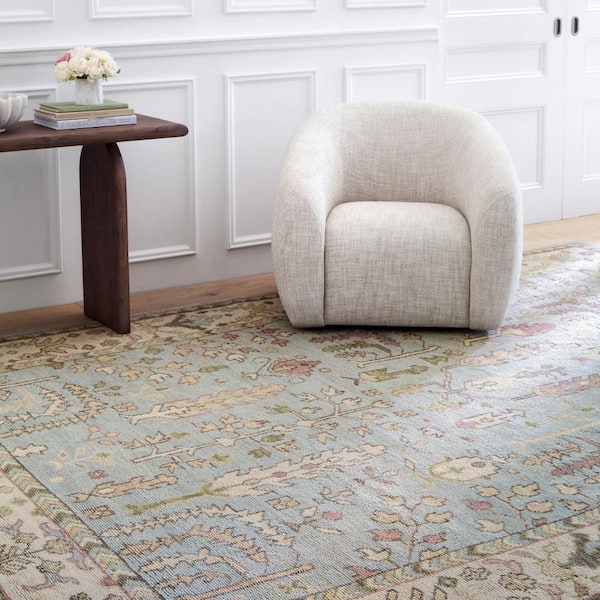 Athens Hand Knotted Wool Sky 3 ft. x 8 ft. Indoor Runner Rug