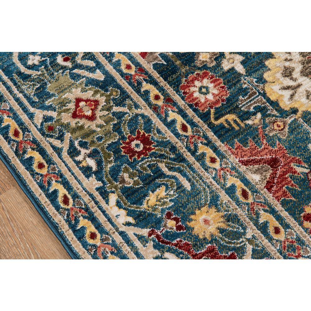 Lenox Blue Traditional Polypropylene Runner Rug 2'3" x 8'