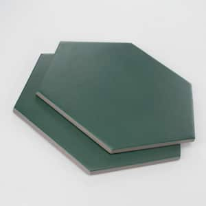 Honeycomb Hexagon 9 in. x 10 in. Green Matte Porcelain Tile (12.06 sq. ft./Case)