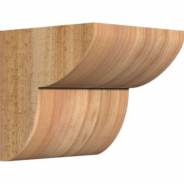 Ekena Millwork 6 in. x 6 in. x 6 in. Western Red Cedar Crestline Rough Sawn Corbel