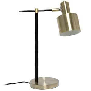 21.8 in. Antique Brass Metal Table Lamp