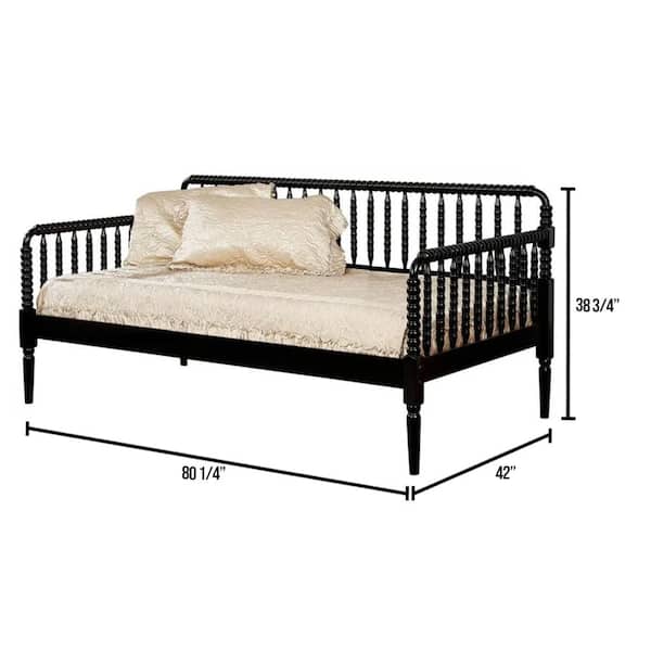 William's Home Furnishing Linda Twin Daybed in Black