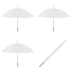 60 in. White Manual Open Wedding Umbrella (10-Pack)