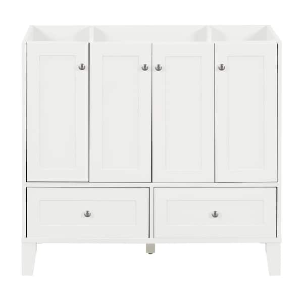 Unbranded 36 in. W x 17 in. D x 33 in. H Bath Vanity Cabinet without Top in White