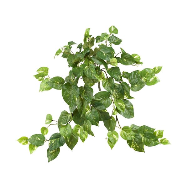 Nearly Natural 30 in. Artificial Pothos Hanging Bush (Set of 3)