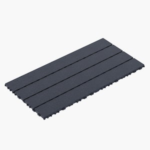 24 in. x 12 in. x 0.75 in. x 24 sq. ft. Dark Gray Interlocking Decking Tiles Floor Tile, for Porch Poolside (24-Pack)