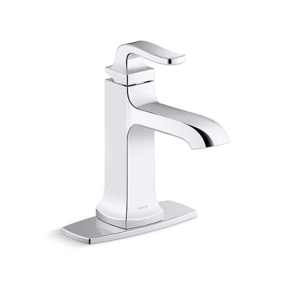 KOHLER Rubicon Single Hole Single Handle Bathroom Faucet in Polished Chrome