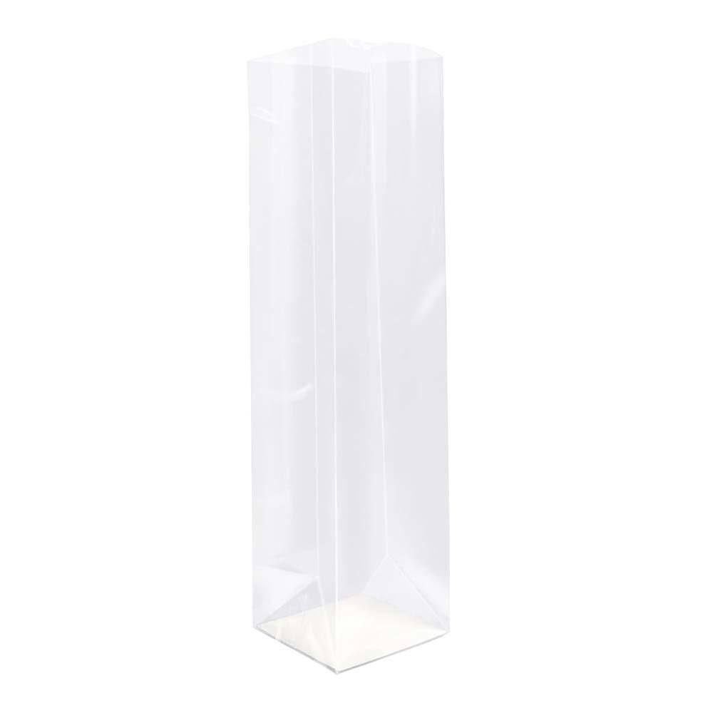Gusseted Cellophane Bags Flat Bottom with Paper Insert 50-Pieces 2 x 2 x 8 in. for Treats and Bakery Display price history on PriceWatchPro