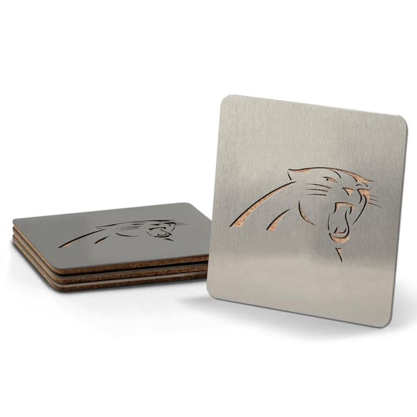 YouTheFan NFL Carolina Panthers 4 in. Metallics Coasters (Set of 4)