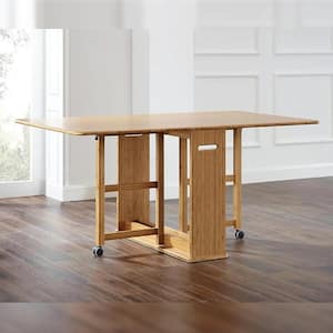 Jesse Natural Bamboo 64 in. Sled Dining Table Seats 4