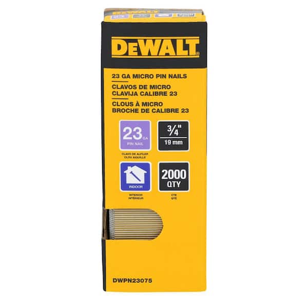 オートネイル　pg4 DEWALT 3/4 in. x 23-Gauge Bright Finish Pin Nail (2000-Pack