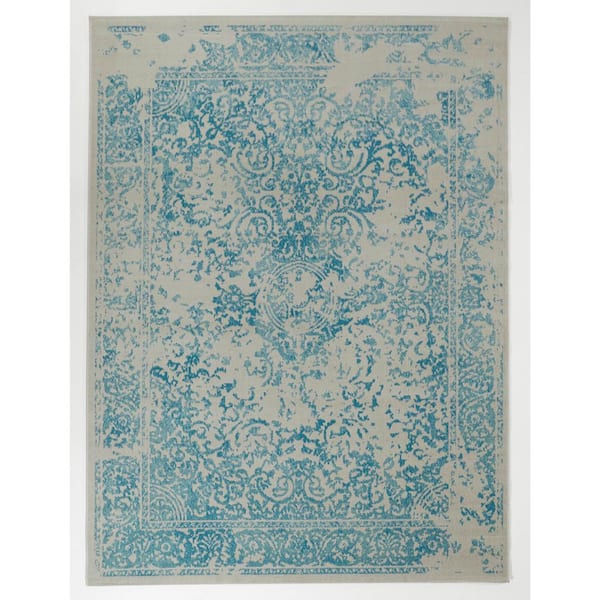 BALTA Inaya Aqua 5 ft. x 7 ft. Indoor/Outdoor Area Rug