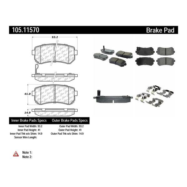 Centric Parts Disc Brake Pad Set