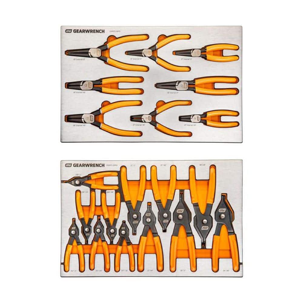 GearWrench Snap Ring Pliers Set in Premium Foam Trays (20-Piece)