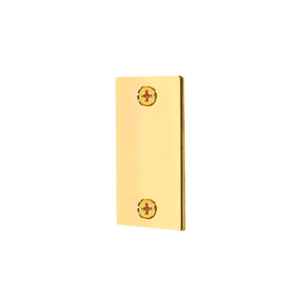 Prime-Line 1-1/8 in. x 2-1/4 in. Brass Plated Door Filler Plate