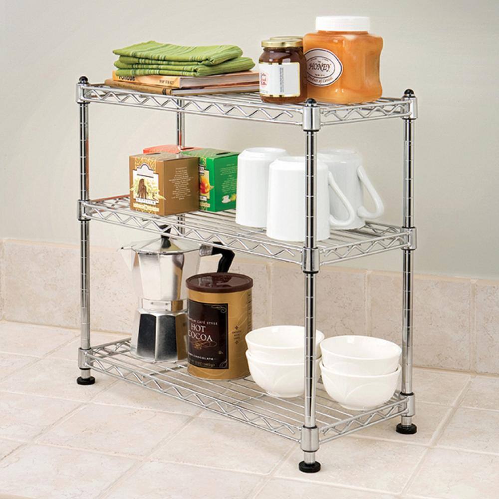 UltraZinc Compact 3-Tier Mini Steel Wire Organizer for Countertop and Cabinet