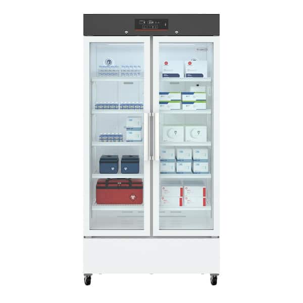 Koolmore 38 in. Medical Vaccine Refrigerator for Pharmacy and Laboratory With Multi-Level Emergency Alarms in White, 27 cu. ft.